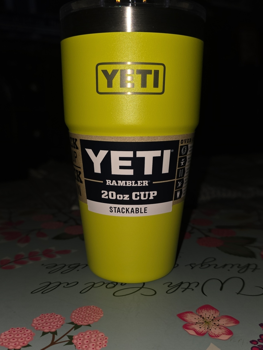 Yeti Rambler 20oz Stackable Cup - Firefly Yellow